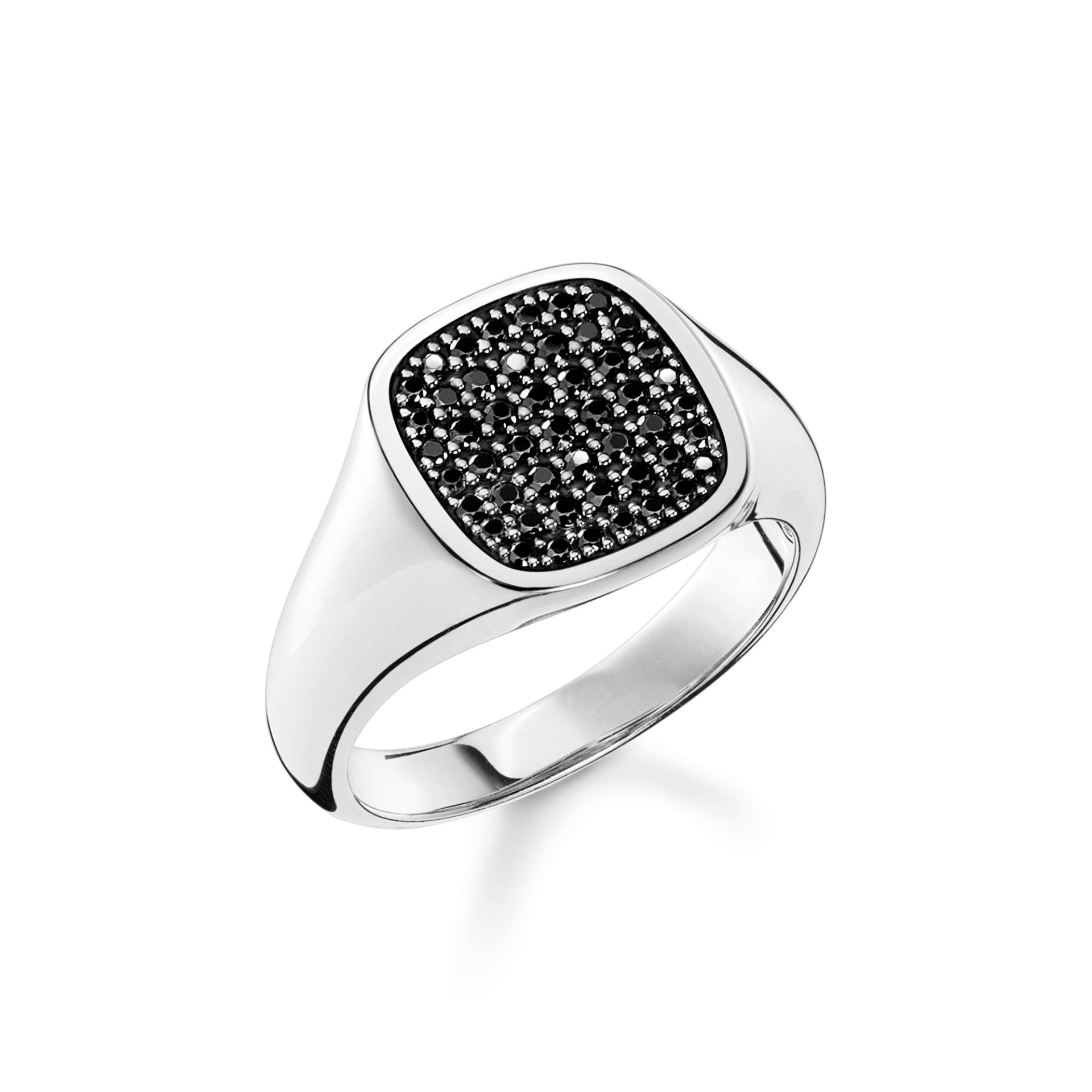 Thomas Sabo Ring mit schwarzen Steinen silber schwarz TR2389-051-11-58 von Thomas Sabo