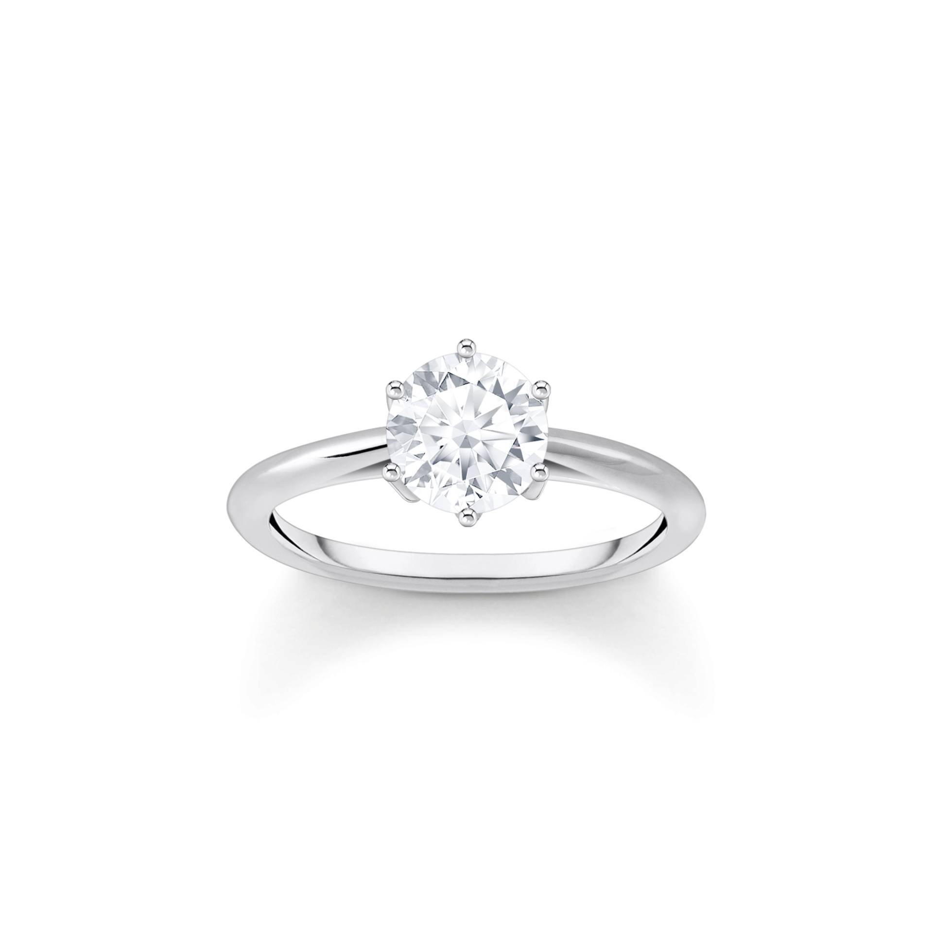 Thomas Sabo Ring mit weißem Stein im Brillantschliff Silber weiß TR2474-051-14-60 Thomas Sabo Ring mit weißem Stein im Brillantschliff Silber weiß TR2474-051-14-60 von Thomas Sabo