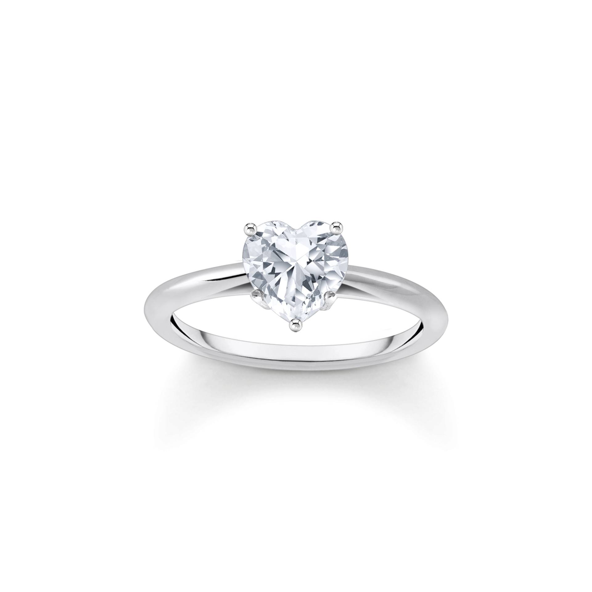 Thomas Sabo Ring mit weißem Stein in Herzform Silber weiß TR2476-051-14-52 Thomas Sabo Ring mit weißem Stein in Herzform Silber weiß TR2476-051-14-52 von Thomas Sabo