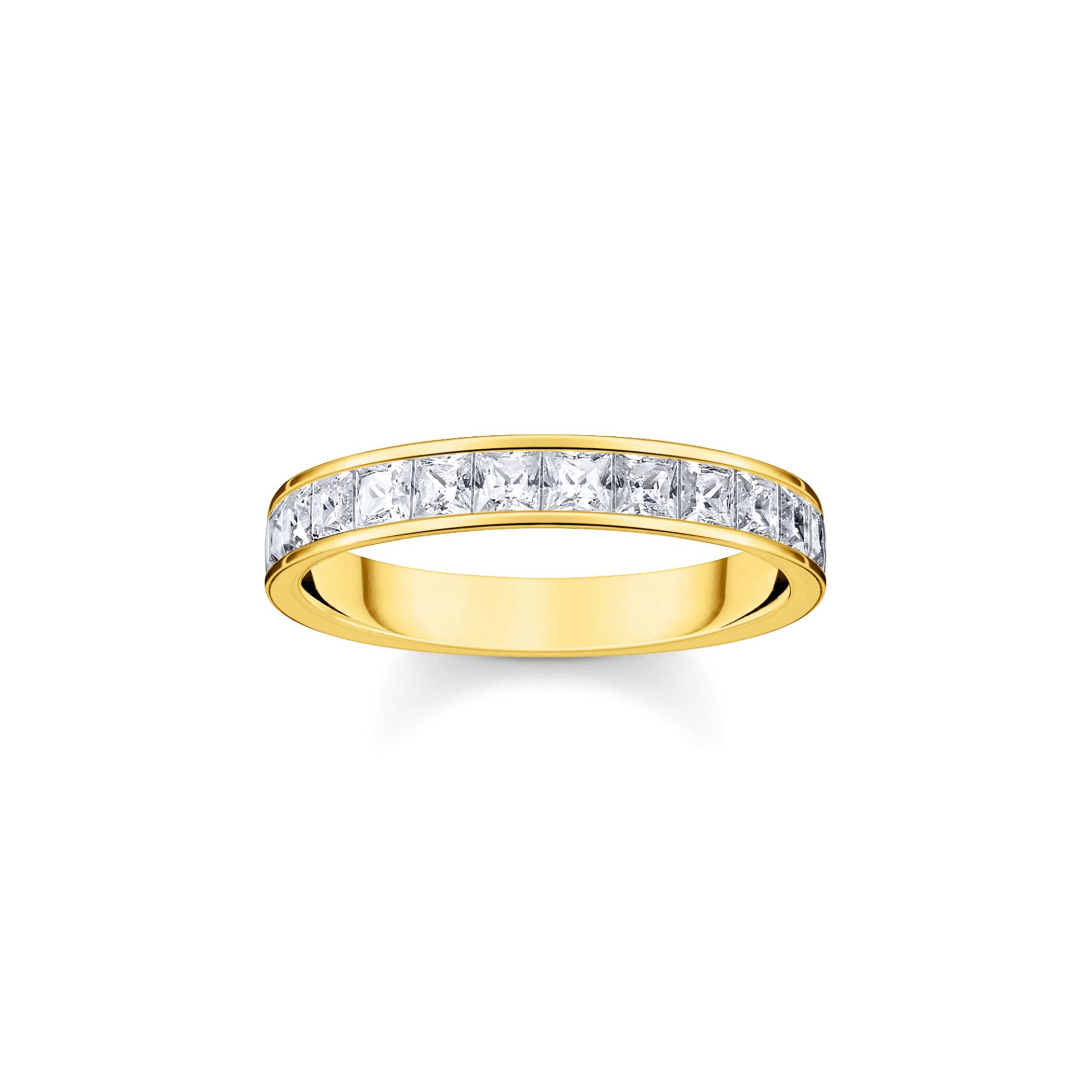 Thomas Sabo Ring mit weißen Steinen Pavé vergoldet weiß TR2358-414-14-52 von Thomas Sabo