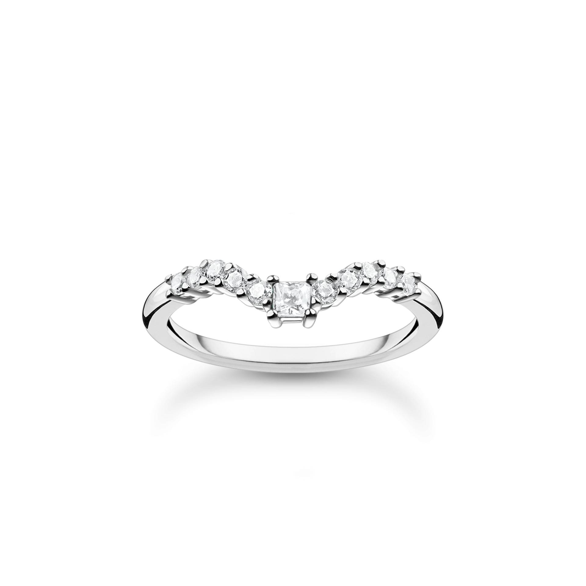 Thomas Sabo Ring mit weißen Steinen silber weiß TR2398-051-14-48 von Thomas Sabo