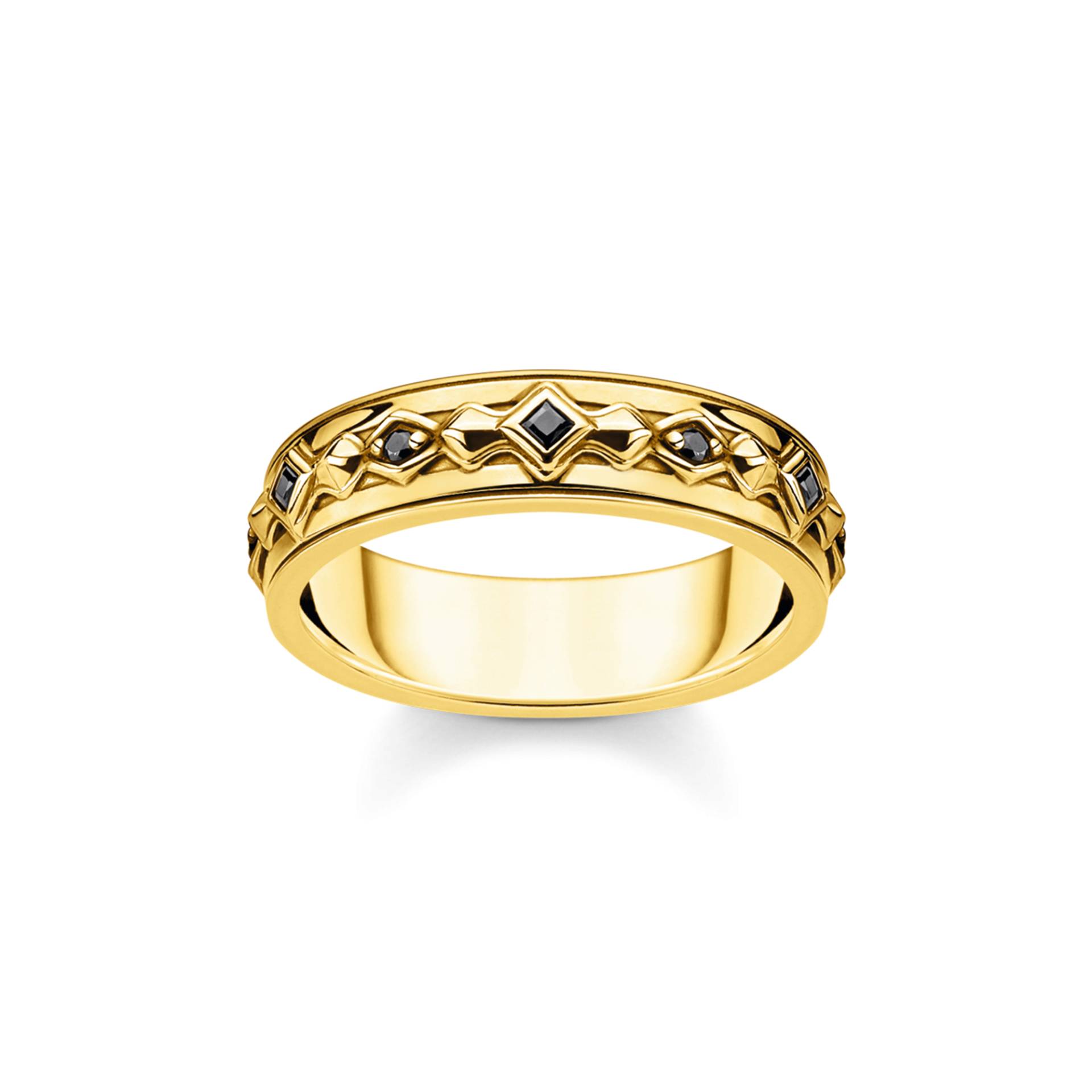 Thomas Sabo Ring schwarze Steine gold schwarz TR2306-414-11-54 von Thomas Sabo