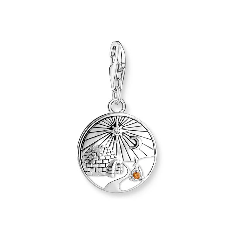 Thomas Sabo Charm-Anhänger mit Iglu, Gravur und Steinbesatz Silber mehrfarbig 2060-473-7 von Thomas Sabo