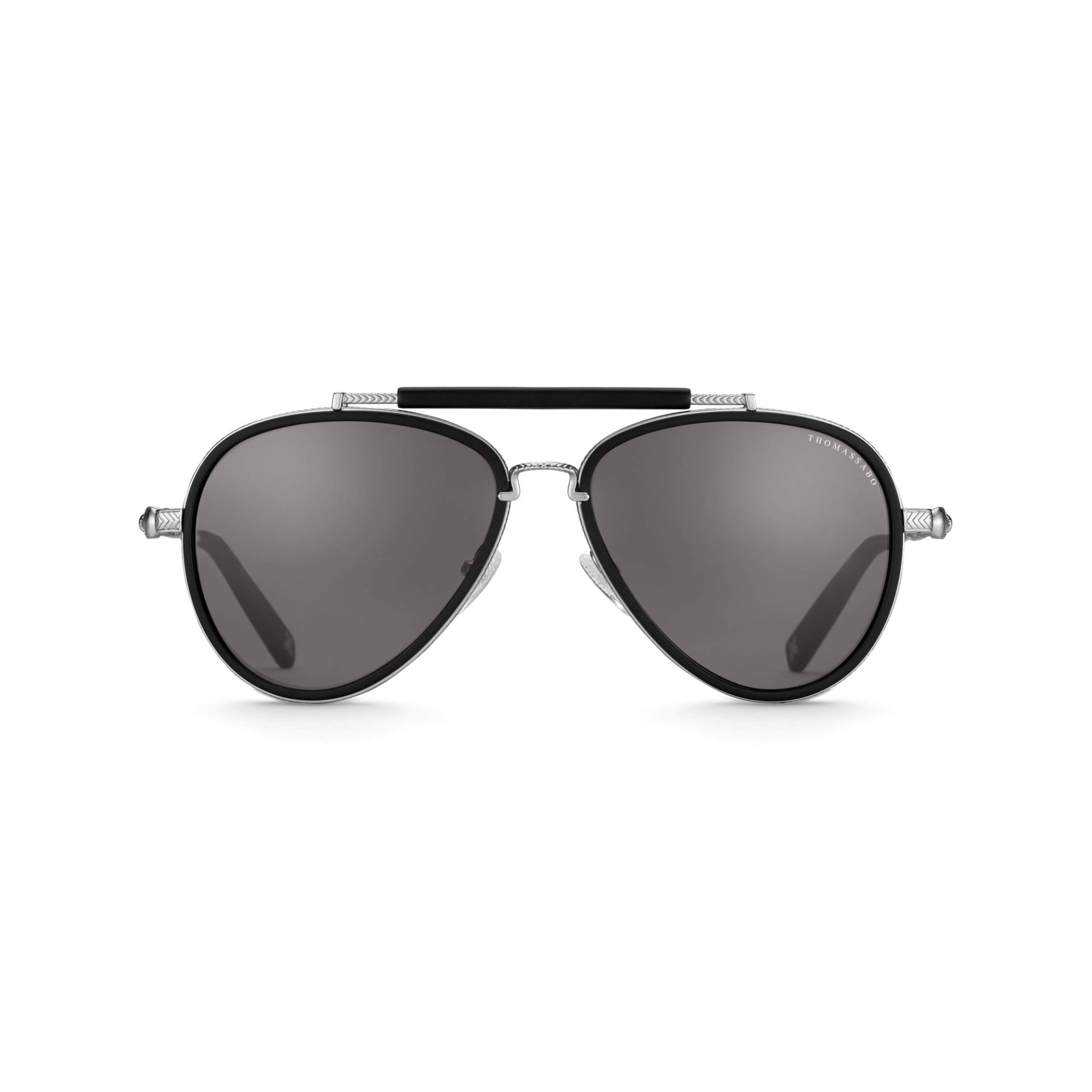 Thomas Sabo Sonnenbrille Harrison Pilot Totenkopf Polarisiert schwarz E0003-001-106-AP von Thomas Sabo