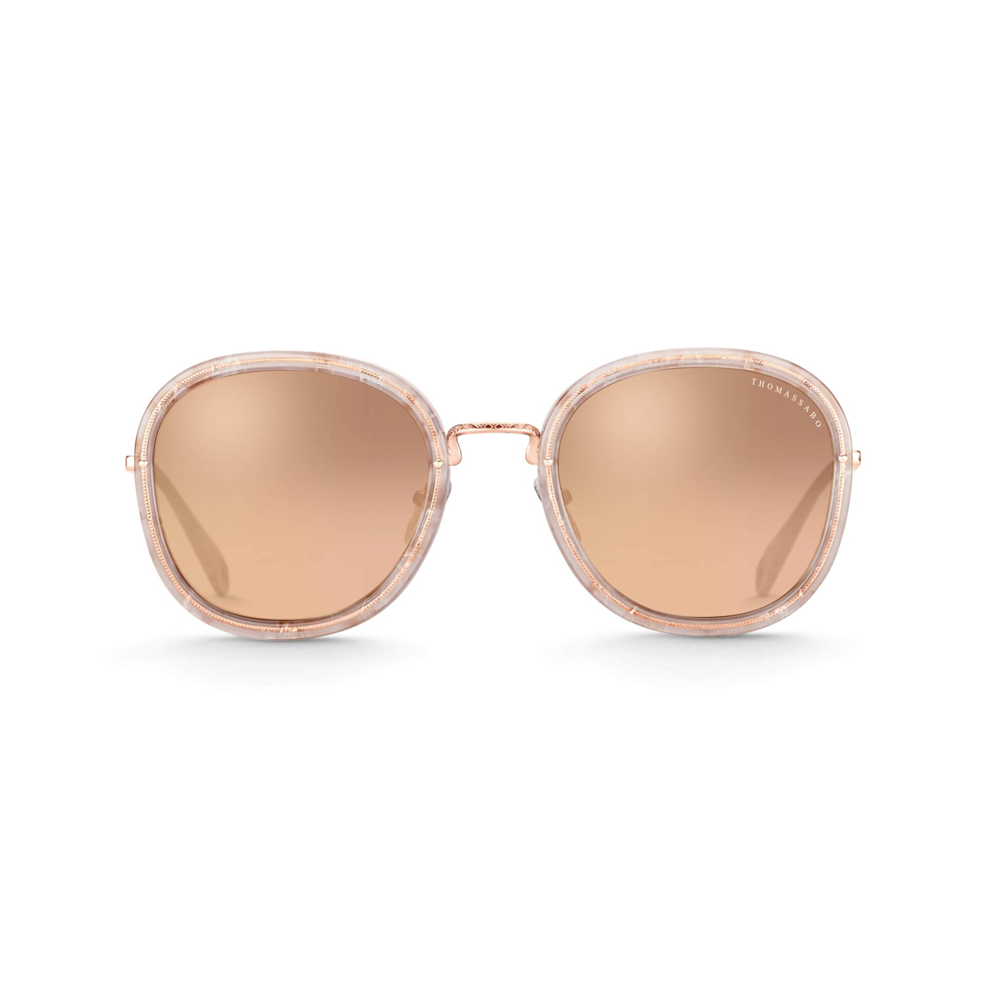 Thomas Sabo Sonnenbrille Mia Quadratisch rosa Verspiegelt roségoldfarben E0016-236-244-A von Thomas Sabo