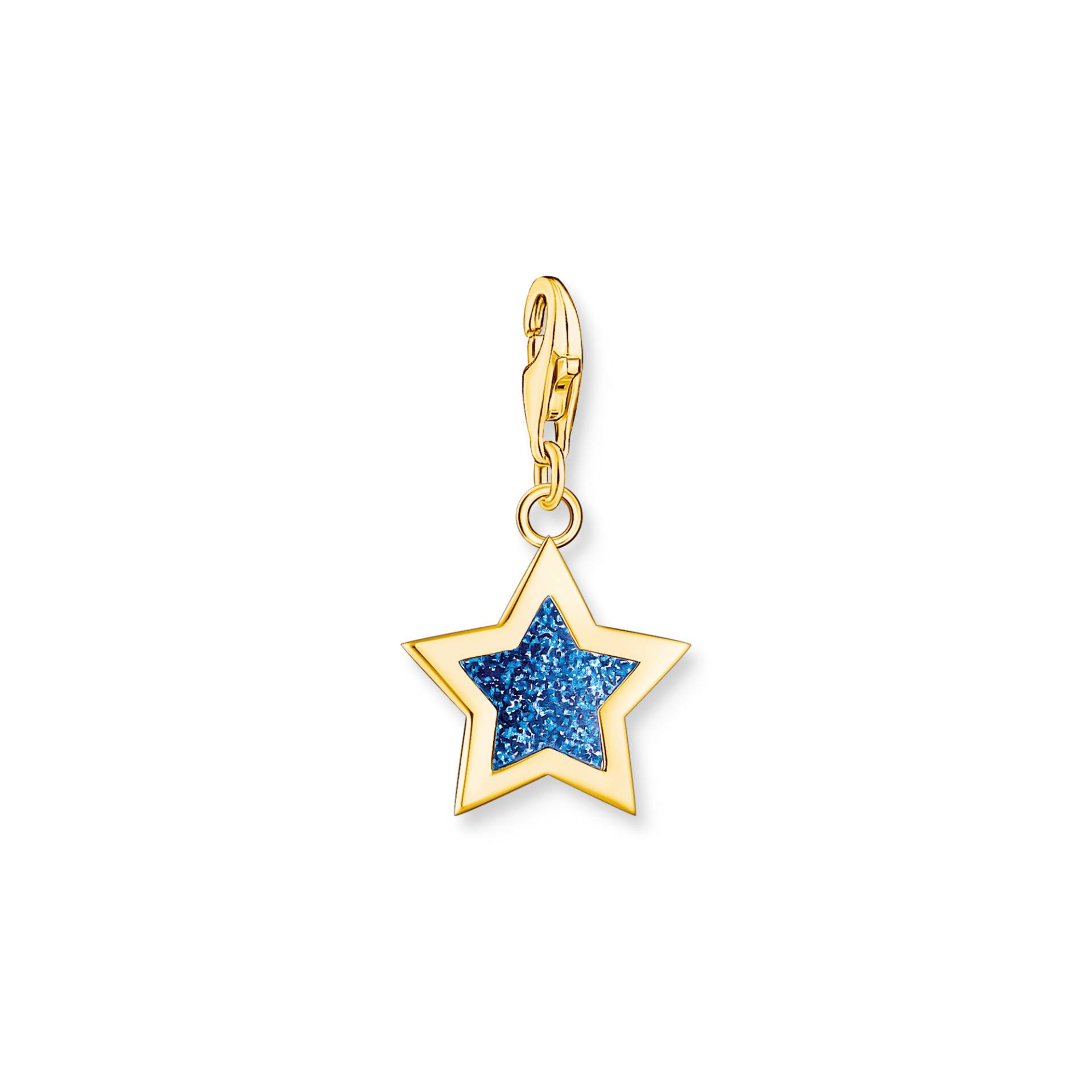 Thomas Sabo Charm-Anhänger Stern in Dunkelblau vergoldet dunkelblau 2056-427-32 von Thomas Sabo