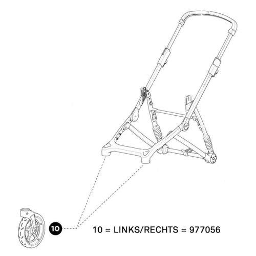 Thule Strollerrad 8 Zoll links/rechts zu SLEEK von Thule