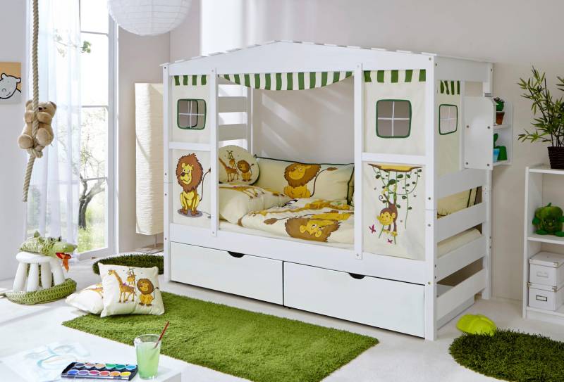Ticaa Kinderbett »Lio«, Hausbett, inkl. Schubkasten und Rollrost von TICAA