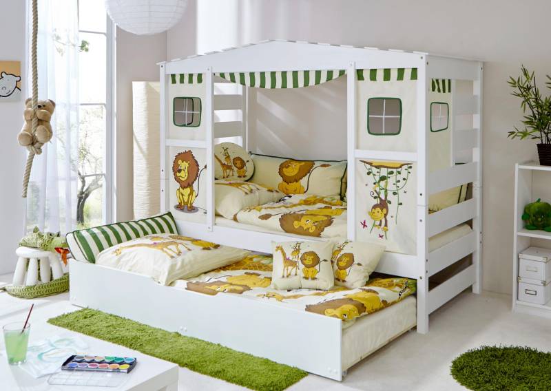 Ticaa Hausbett »Lio«, Hausbett, inkl. Zusatzbett und Rollrost von TICAA