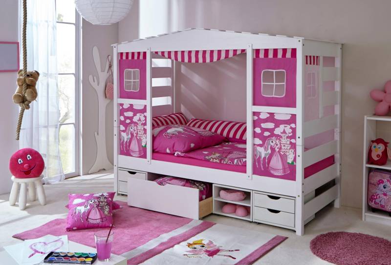 Ticaa Kinderbett »Lio«, Hausbett, inkl. Schubkasten und Rollrost von TICAA