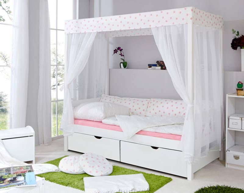 Ticaa Himmelbett »Lino«, Himmelbett, inkl. Schubkasten und Rollrost von TICAA