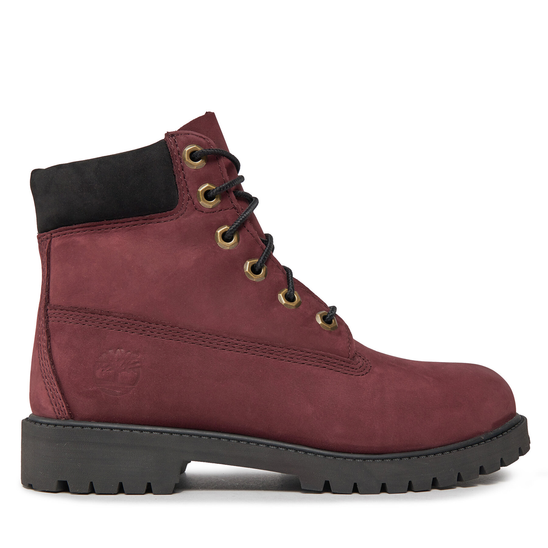 Schnürstiefeletten Timberland 6 In Premium Wp Boot TB0A64A1C601 Burgundy Nubuck von Timberland