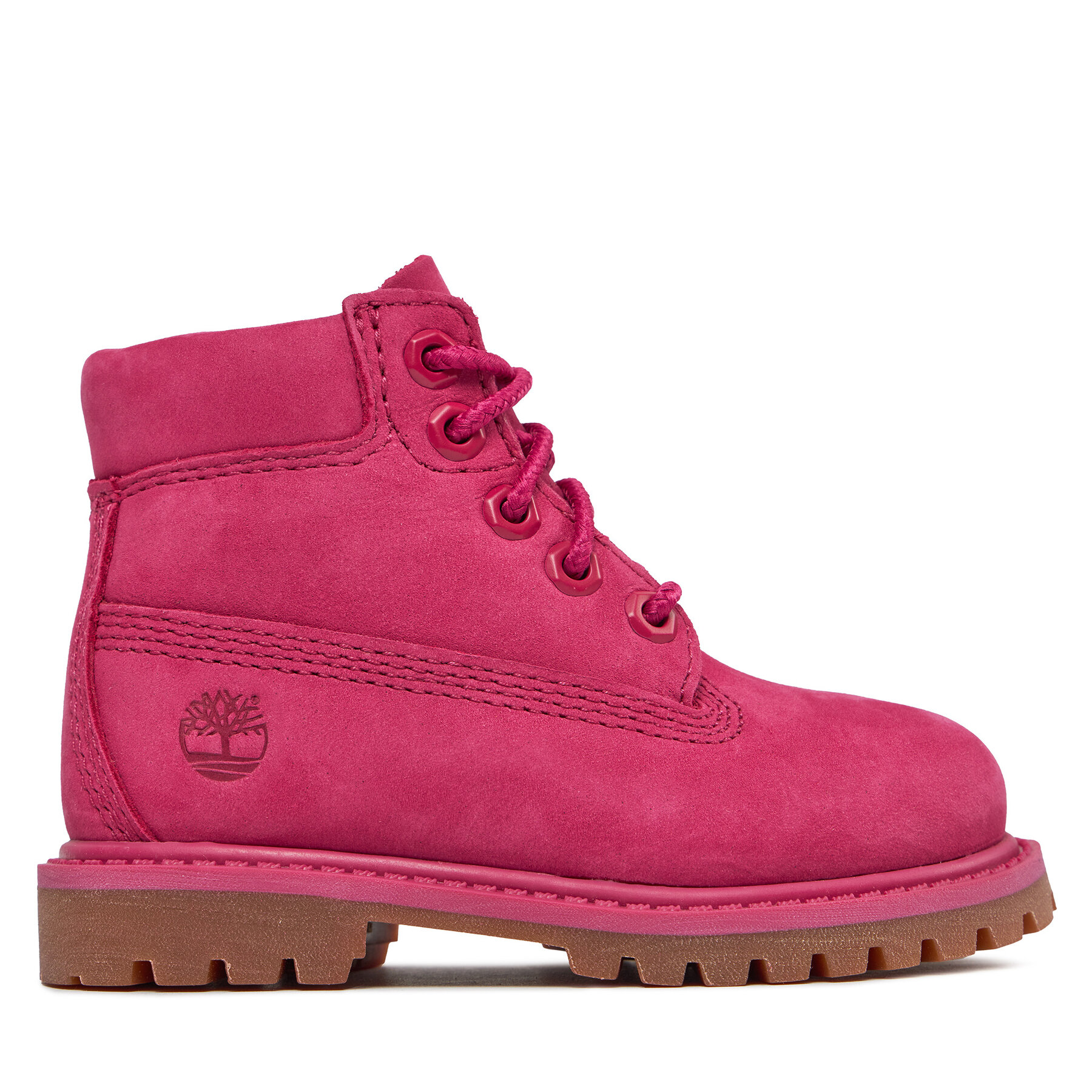 Schnürstiefeletten Timberland 6 In Premium Wp Boot TB0A64N9A461 Dark Pink Nubuck von Timberland