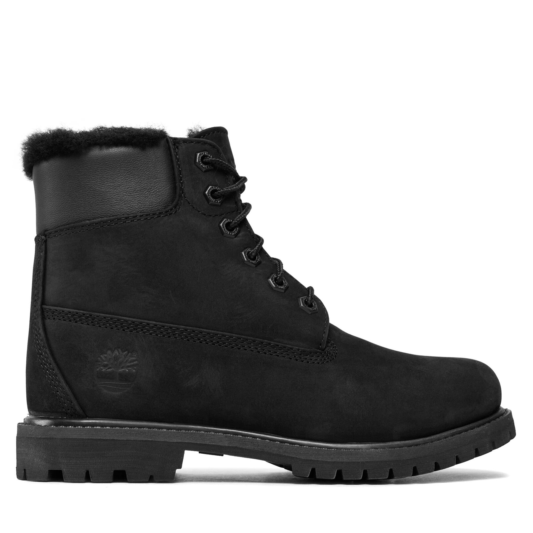 Schnürstiefeletten Timberland 6In Premium Shearling TB0A1U7S0011 Black Nubuck von Timberland