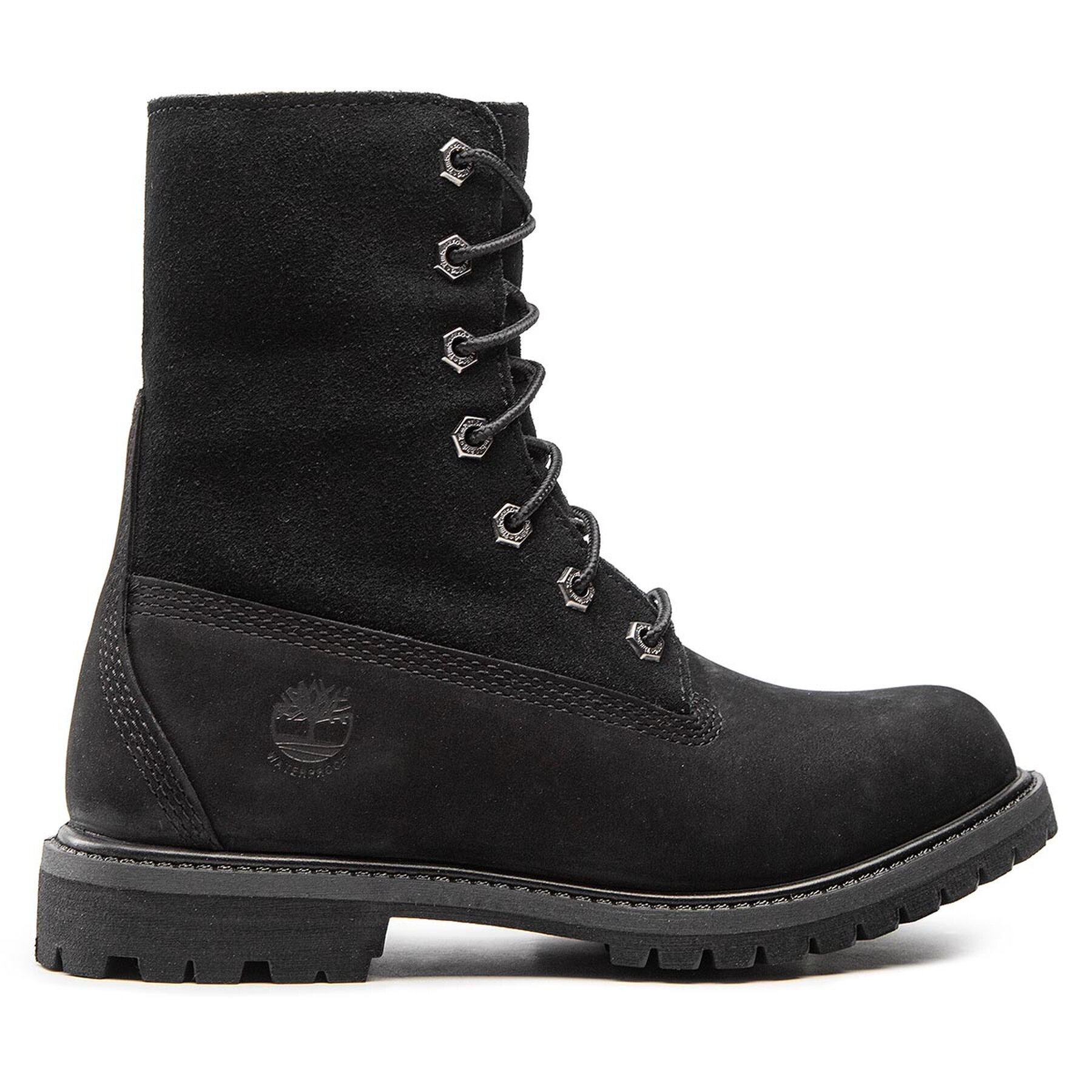 Schnürstiefeletten Timberland Authentic Teddy Fleece W TB08149A001 Black Nubuck von Timberland