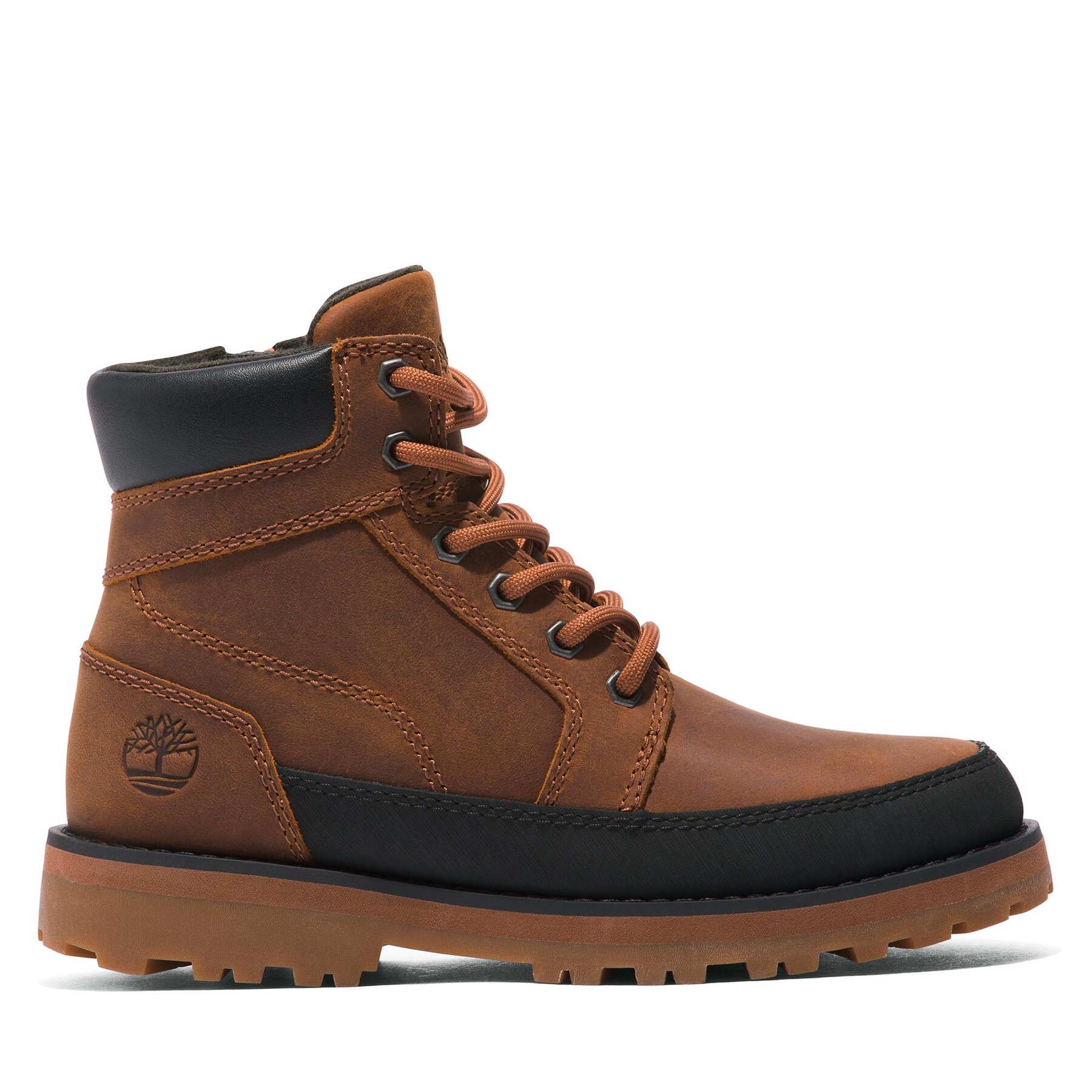 Schnürstiefeletten Timberland Courma Kid Boot W/ Rand TB0A5XJ9F131 Rust Full Grain von Timberland