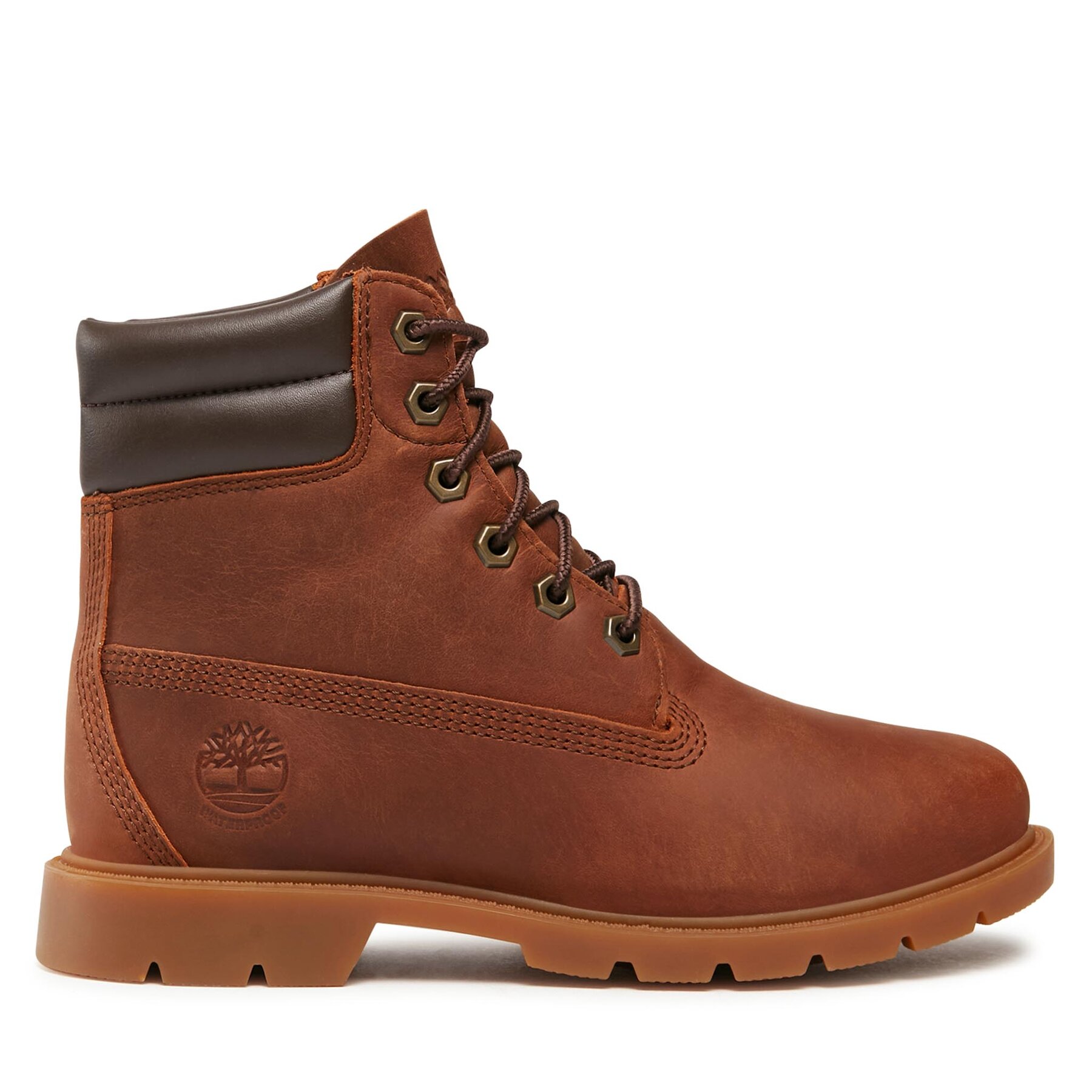 Schnürstiefeletten Timberland Linden Woods Wp 6 Inch TB0A156Z2421 Dk Brown Full Grain von Timberland