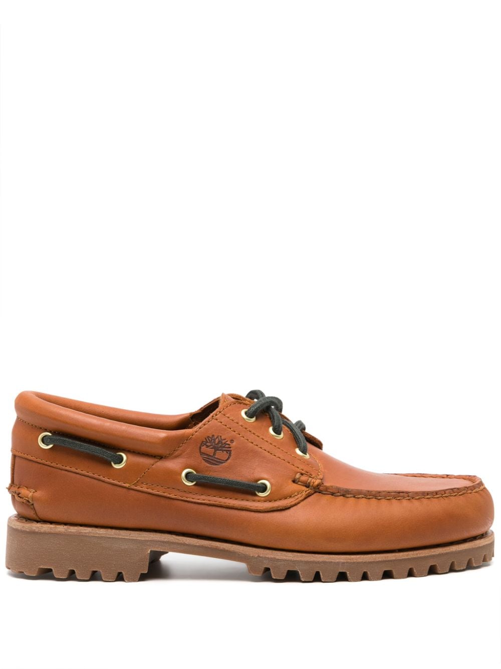 Timberland 3-Eye leather boat shoes - Brown von Timberland