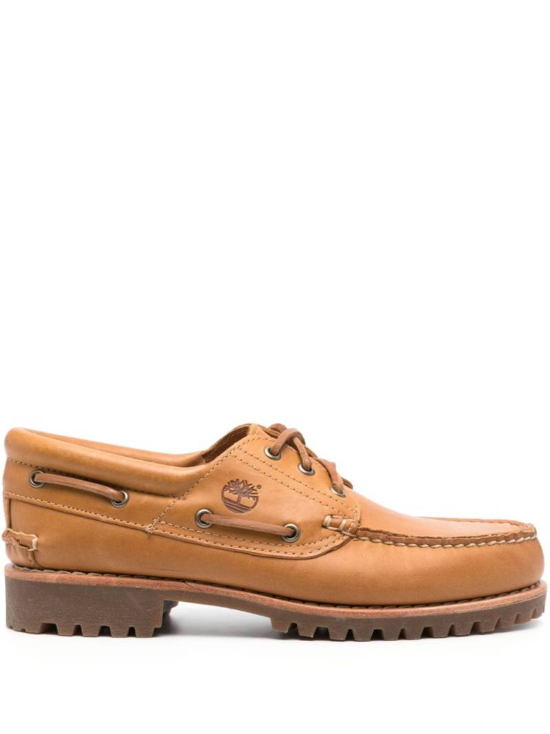 Timberland Authentics 3 Eye leather boat shoes - Brown von Timberland