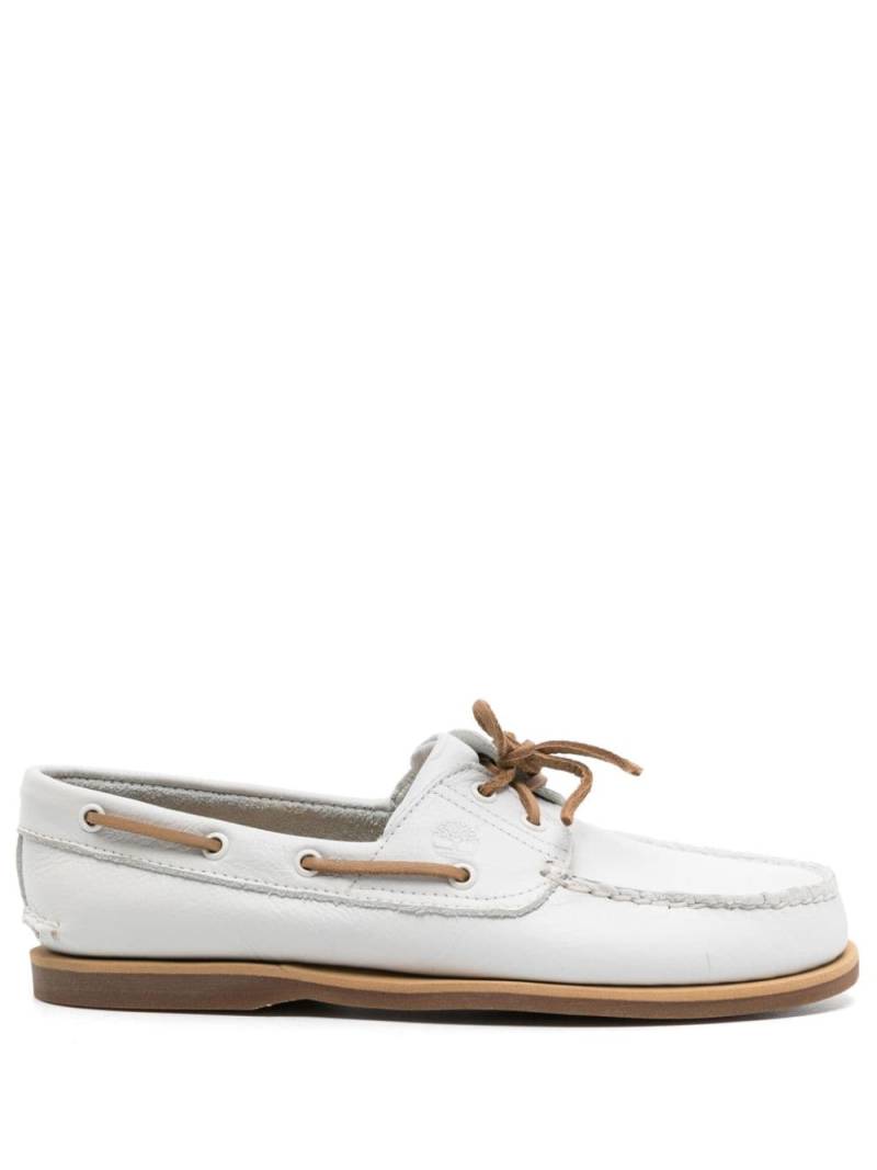 Timberland Classic leather boat shoes - White von Timberland