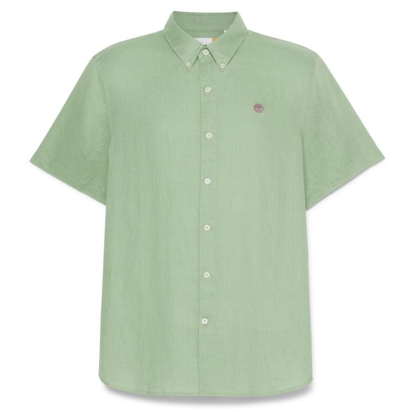 Timberland - Mill Brook Linen Short Sleeve Shirt - Hemd Gr XXL grün von Timberland