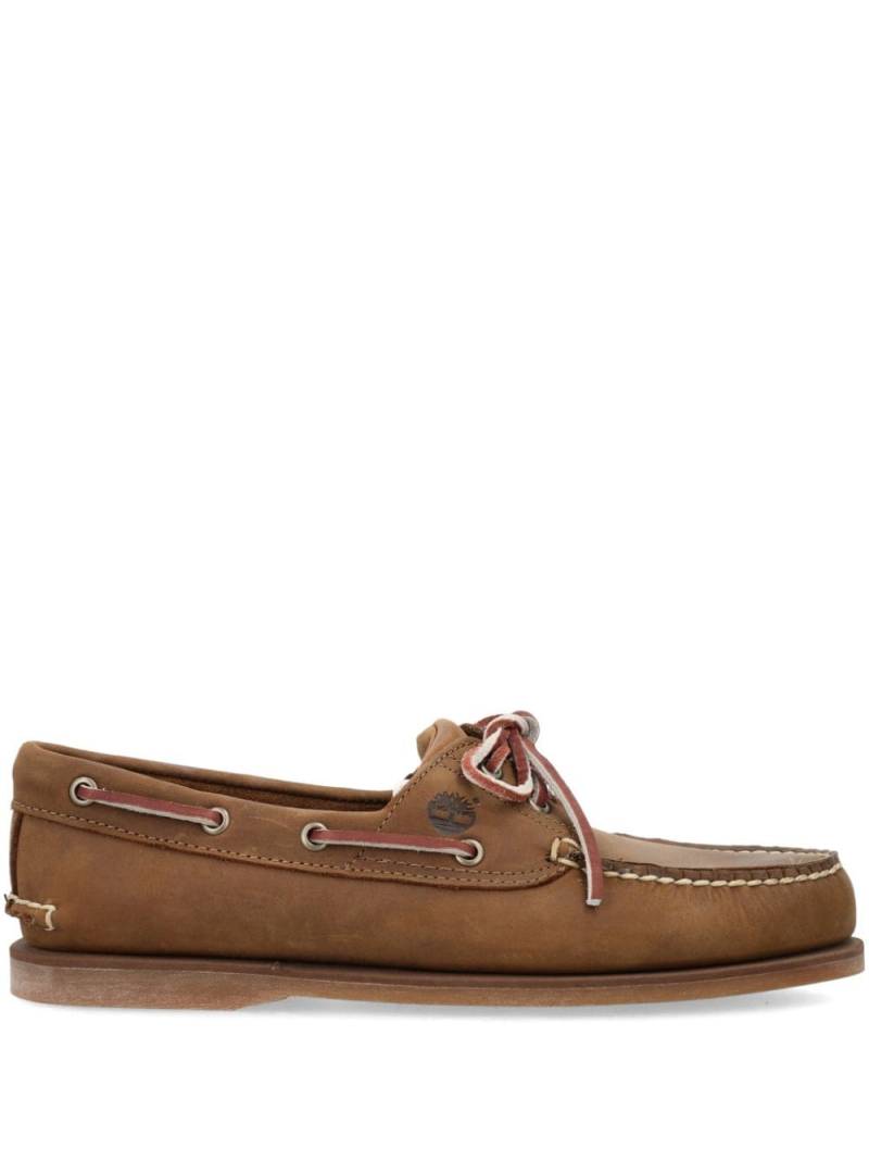 Timberland lace-up leather boat shoes - Brown von Timberland