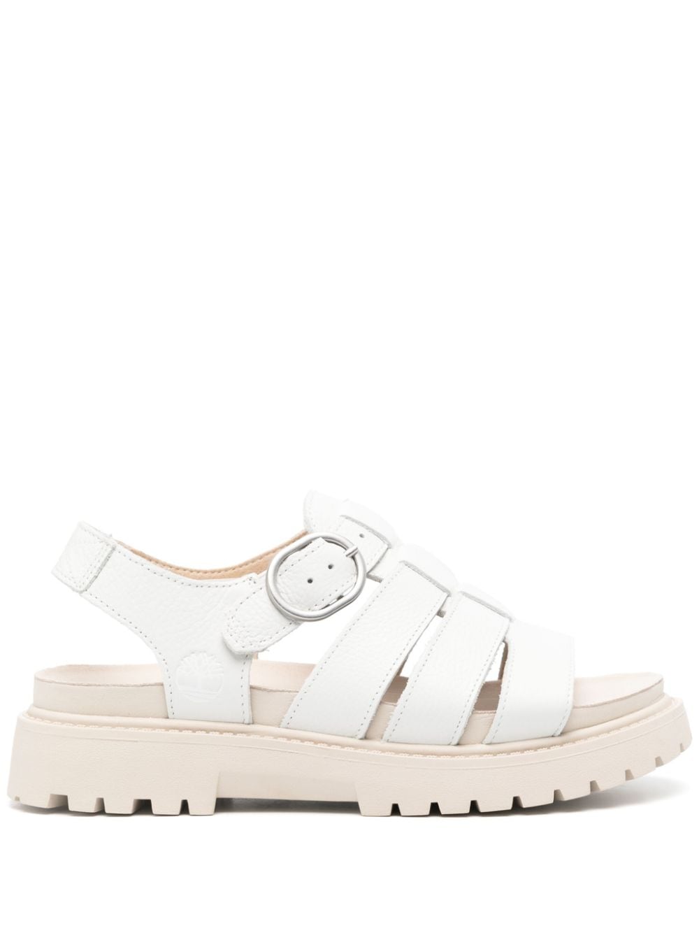 Timberland logo-debossed leather sandals - White von Timberland