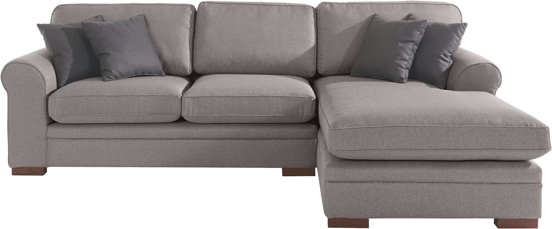 Home affaire Ecksofa »Broughton L-Form«, weicher Sitzkomfort, incl. 4 Zierkissen, Keder von home affaire