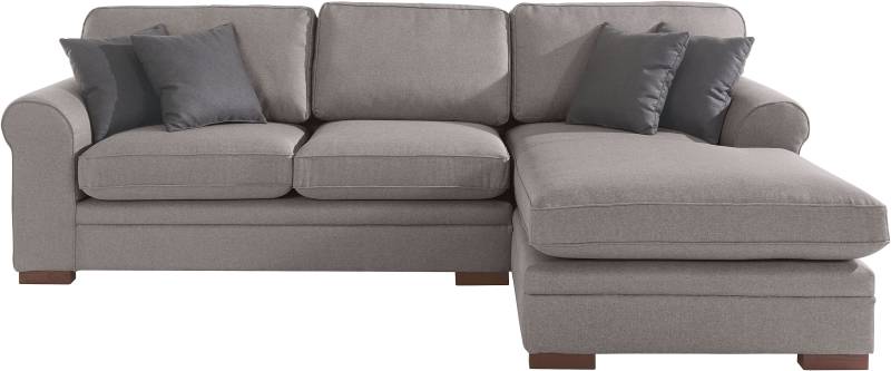 Home affaire Ecksofa »Broughton L-Form«, weicher Sitzkomfort, incl. 4 Zierkissen, Keder von home affaire