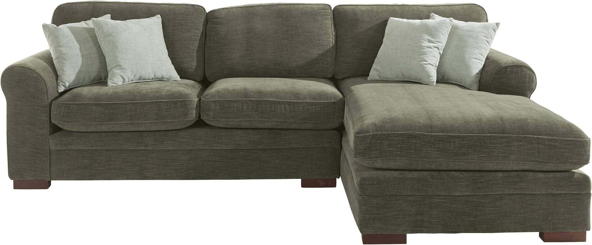 Home affaire Ecksofa »Broughton L-Form«, weicher Sitzkomfort, incl. 4 Zierkissen, Keder von home affaire