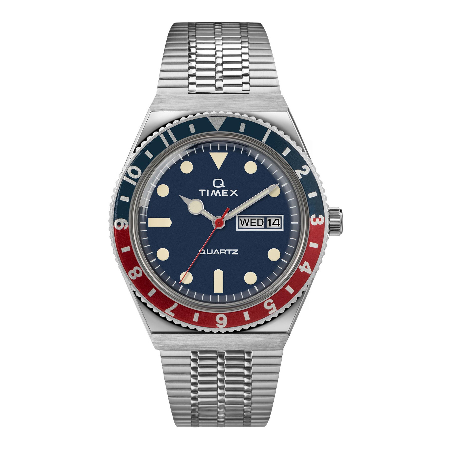 Uhr Timex Q Reissue TW2T80700 Silver/Navy von Timex
