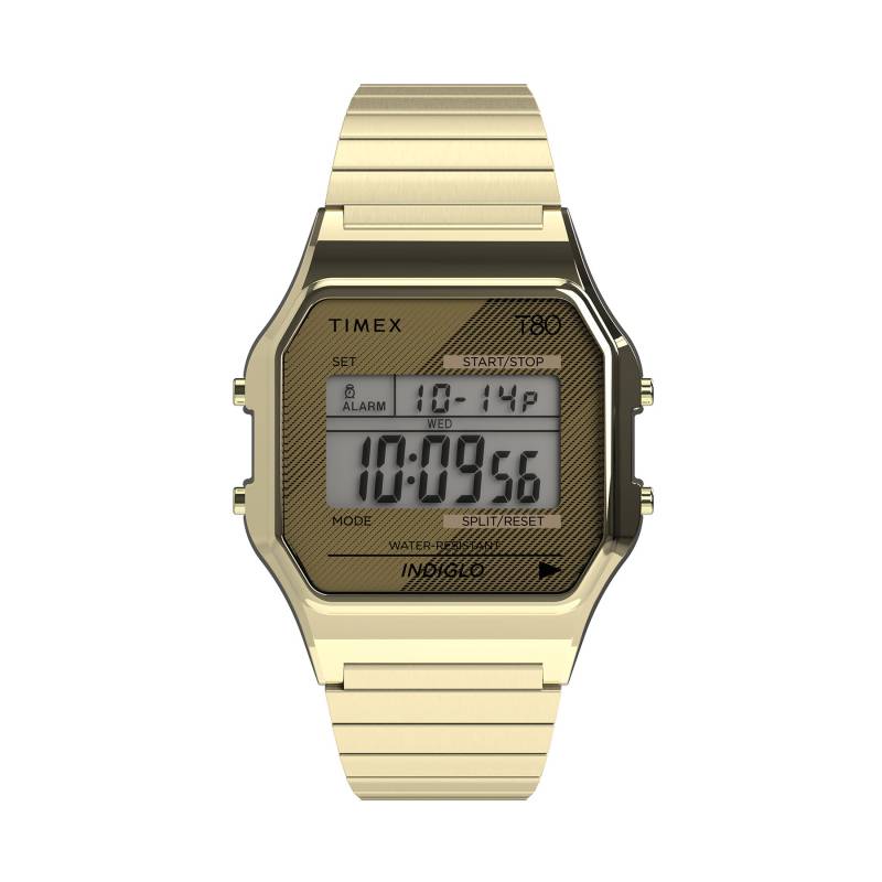 Uhr Timex T80 34mm Stainless Steel Expansion Band TW2R79000 Goldfarben von Timex