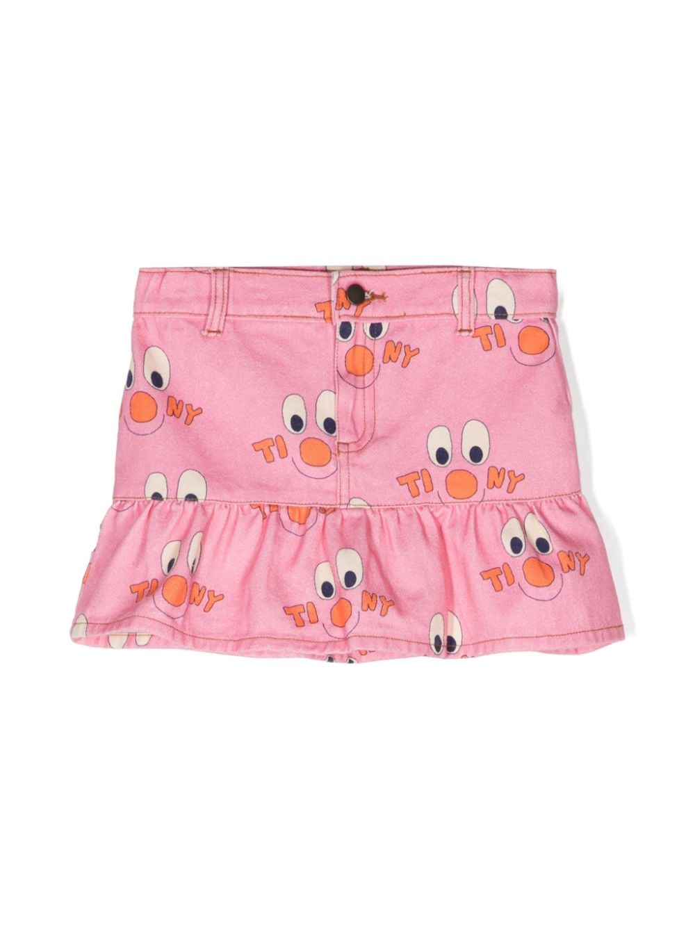 Tiny Cottons Clowns denim miniskirt - Pink von Tiny Cottons