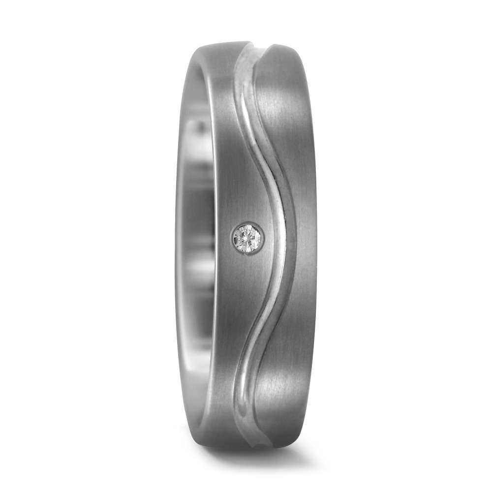 TitanFactory Damen Partnerring Titan Diamant 0.02 ct, w-si von TitanFactory