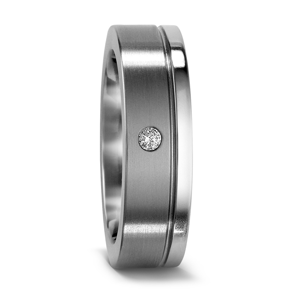 TitanFactory Damen Partnerring Titan Diamant 0.03 ct, w-si von TitanFactory