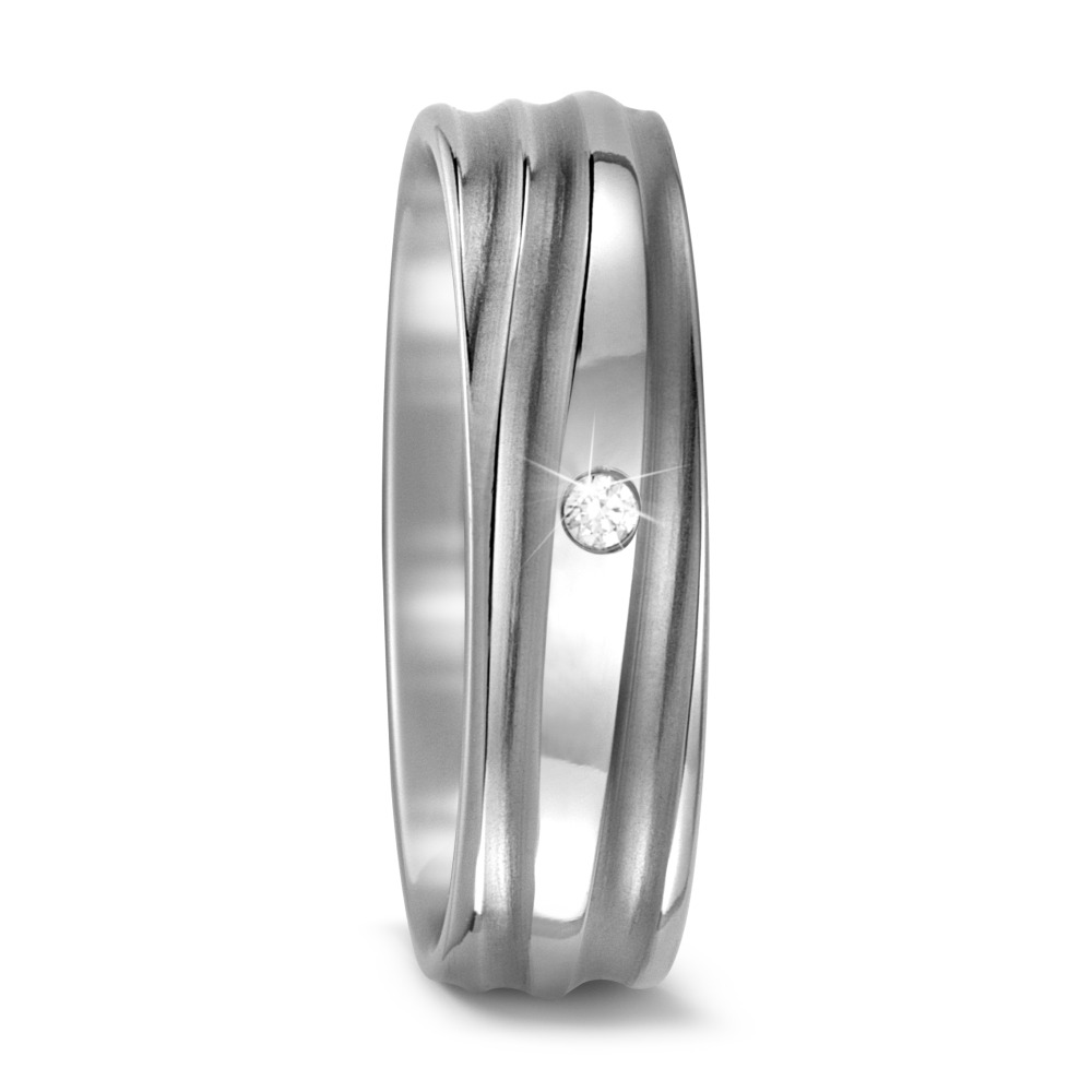 TitanFactory Damen Partnerring Titan Diamant 0.03 ct, w-si von TitanFactory