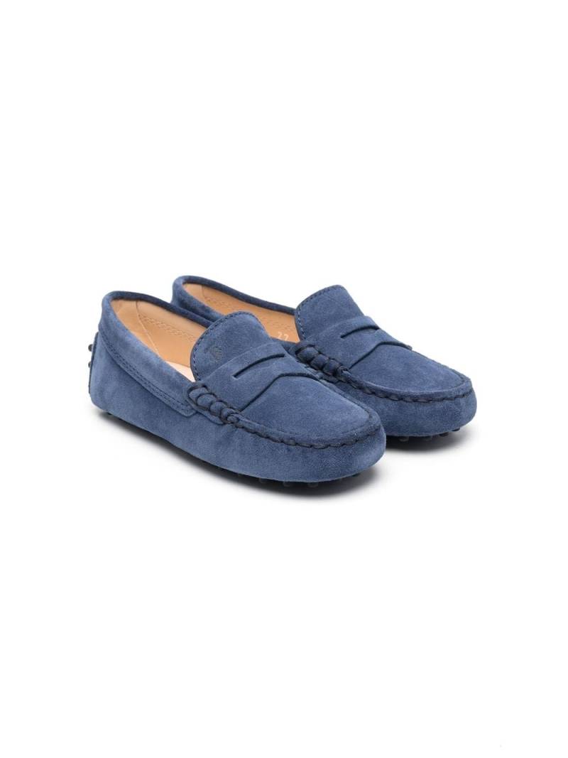 Tod's Kids slip-on style loafers - Blue von Tod's Kids