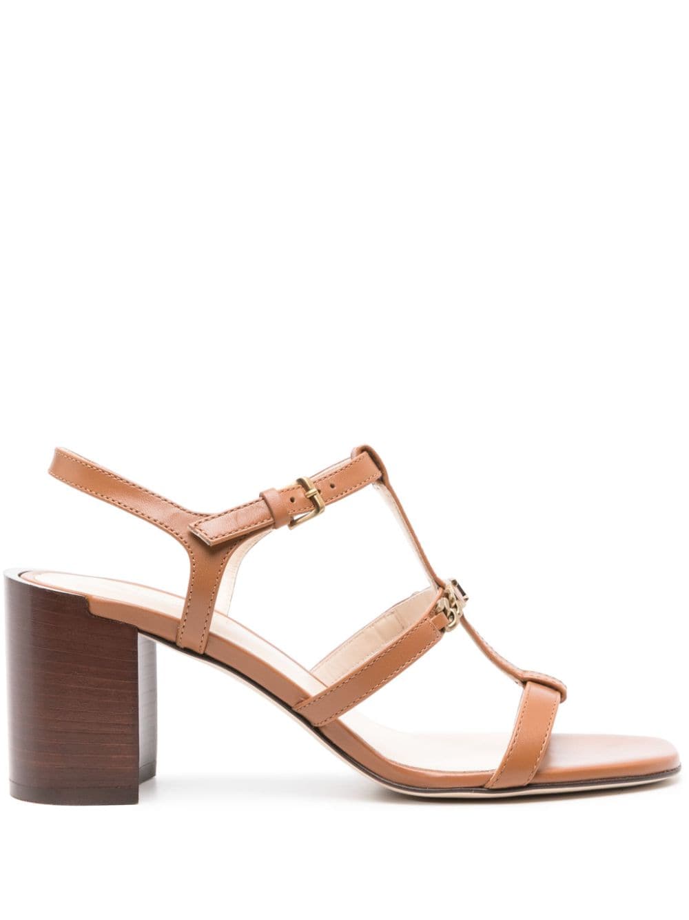 Tod's 75mm logo-plaque leather sandals - Brown von Tod's