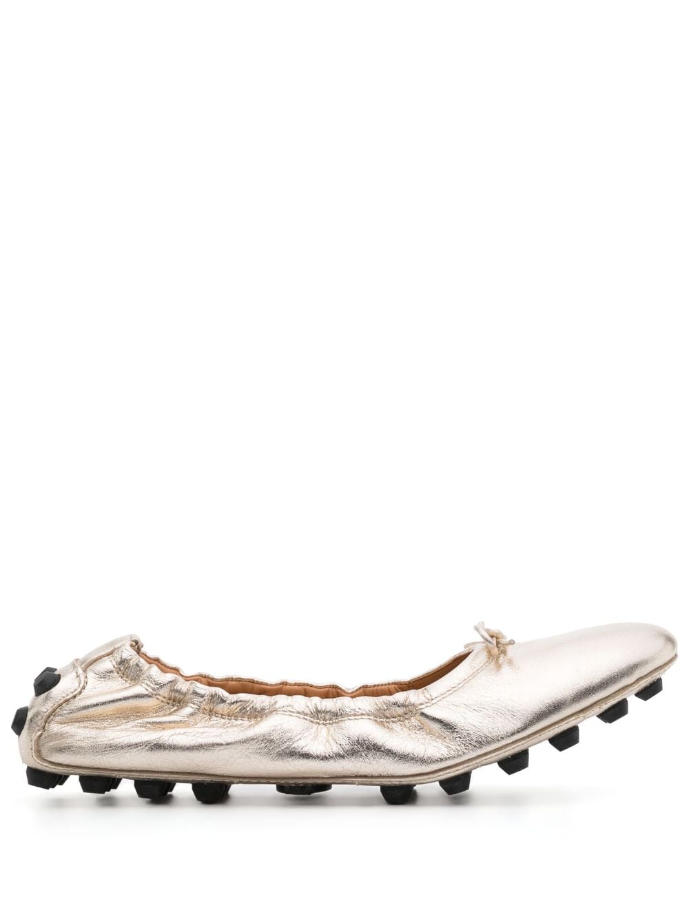 Tod's Bubble Ballerina leather shoes - Gold von Tod's