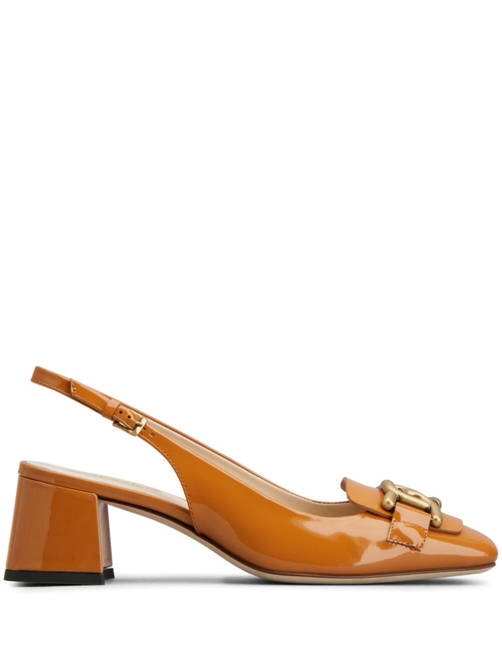 Tod's Cuoio 50mm logo-engraved pumps - Orange von Tod's