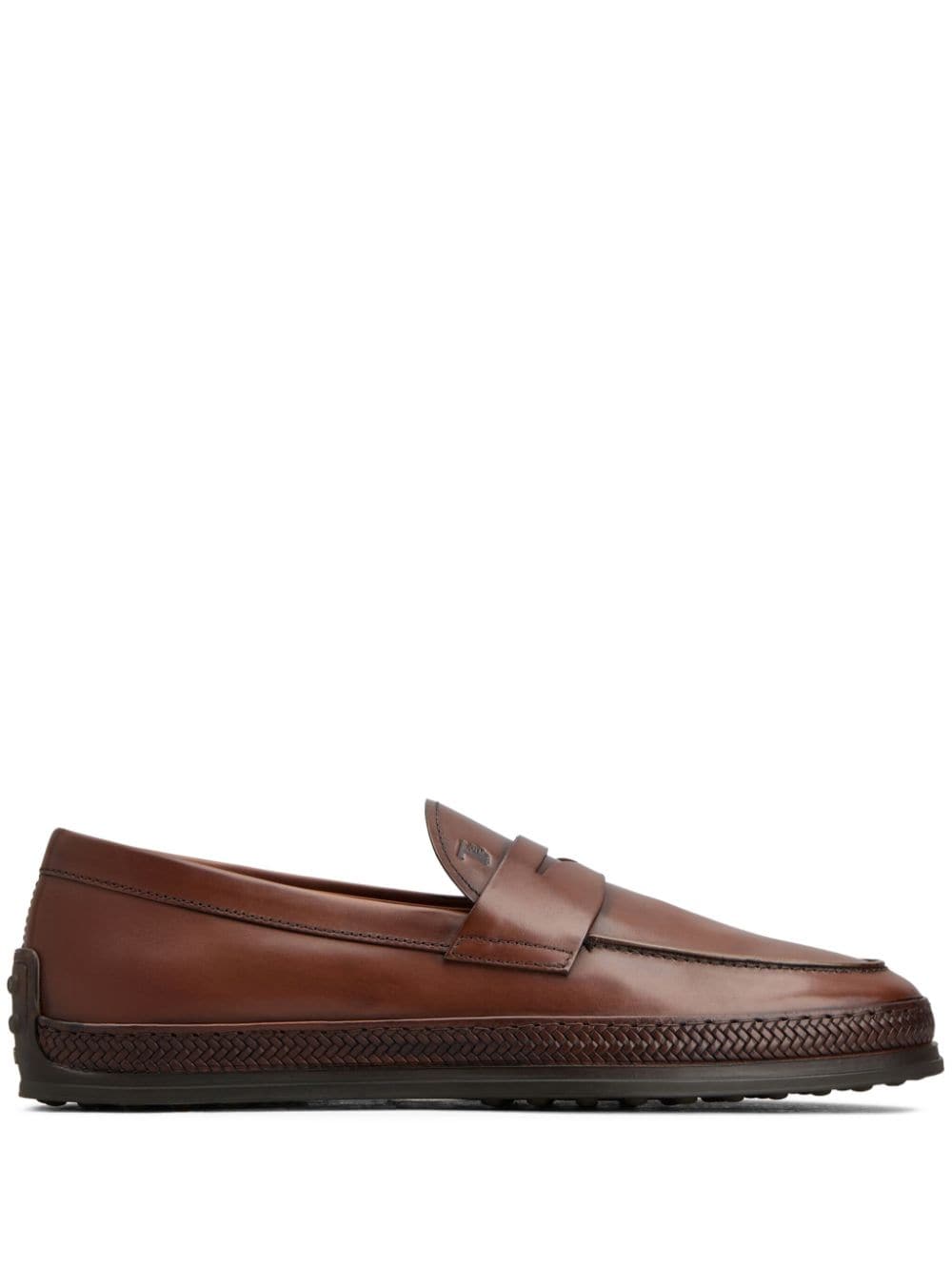 Tod's Gomma leather mocassin loafers - Brown von Tod's