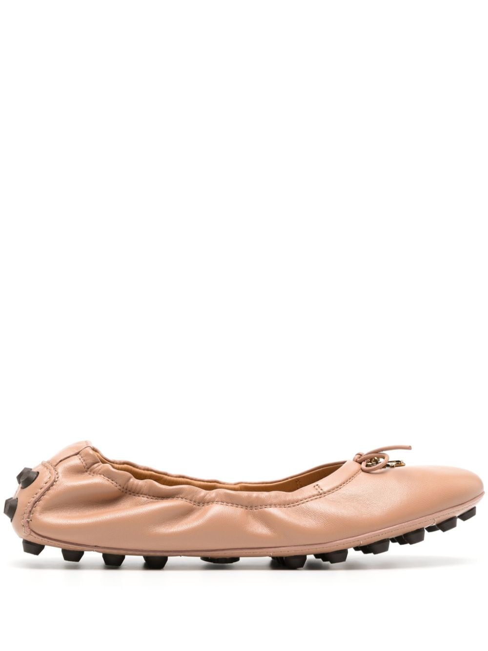 Tod's Gommino leather ballerina shoes - Pink von Tod's