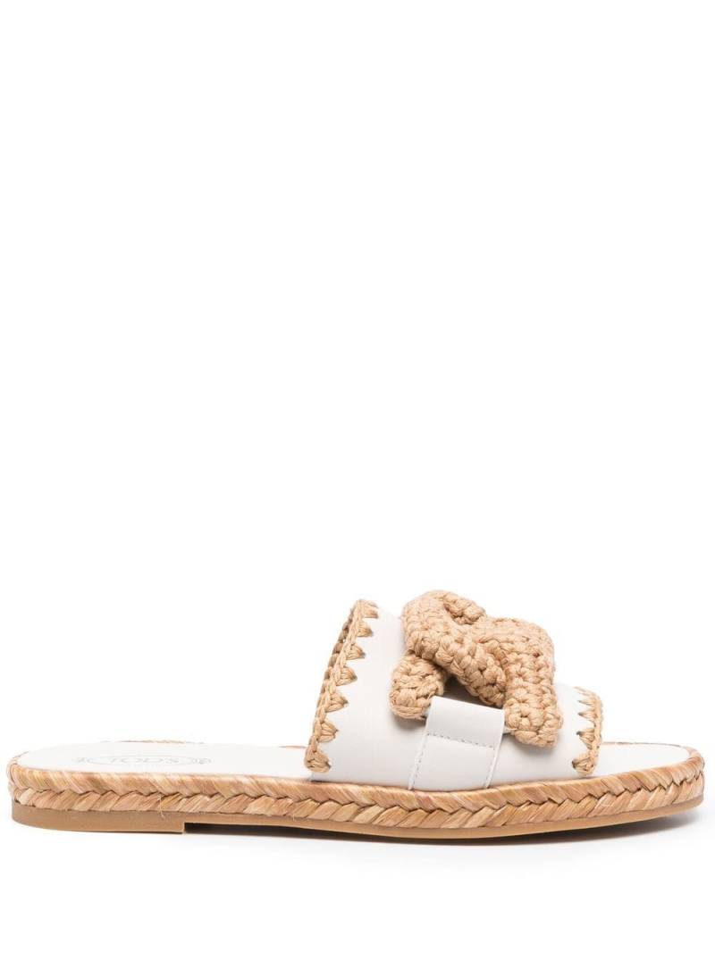 Tod's Kate crochet sandals - White von Tod's