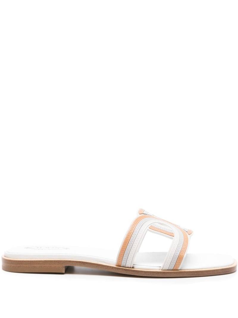 Tod's Kate leather slides - White von Tod's