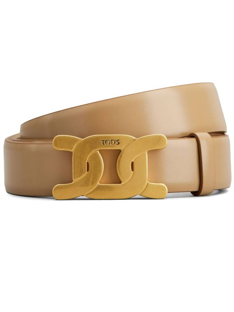 Tod's Kate reversible leather belt - Neutrals von Tod's