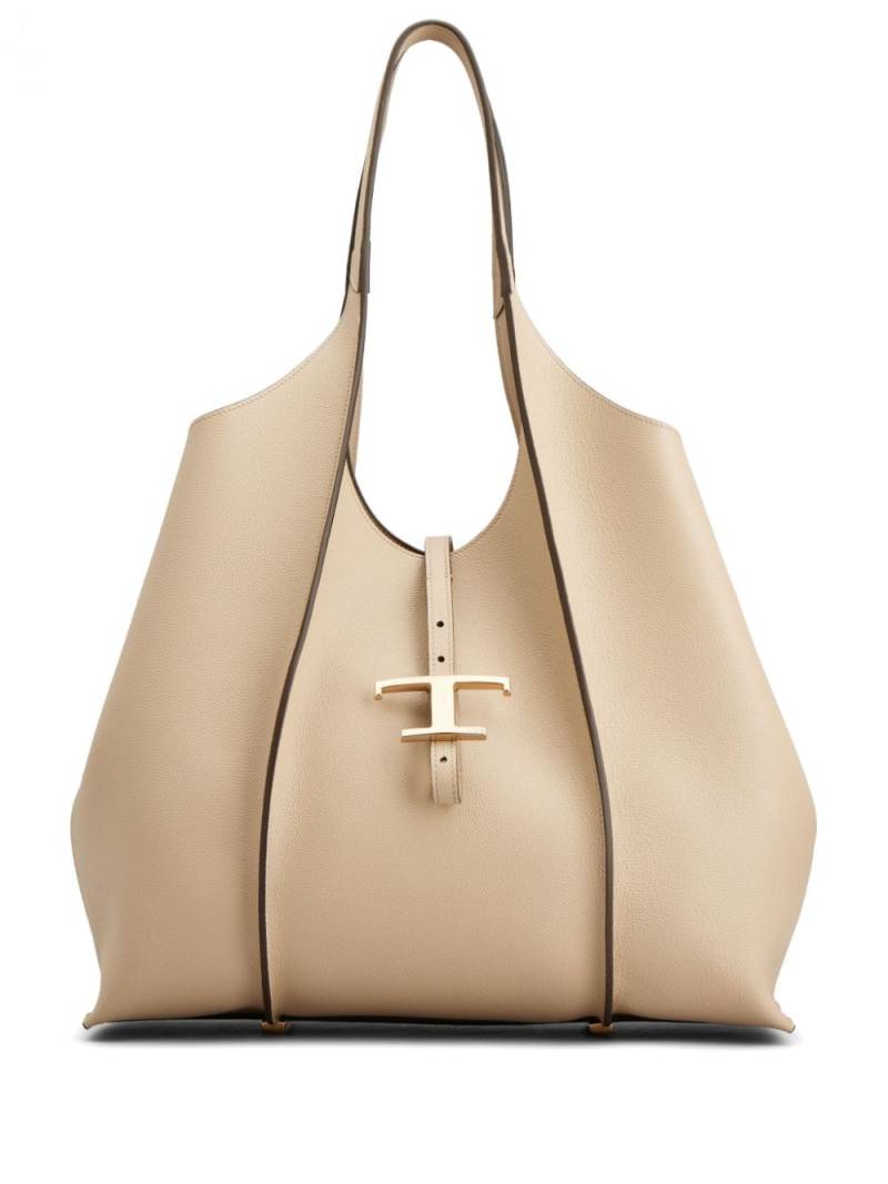 Tod's T Timeless leather tote bag - Neutrals von Tod's