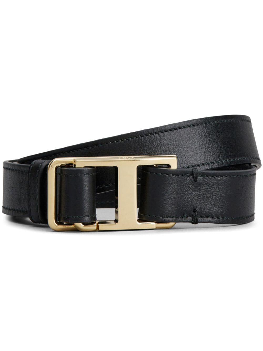 Tod's Timeless T leather belt - Black von Tod's
