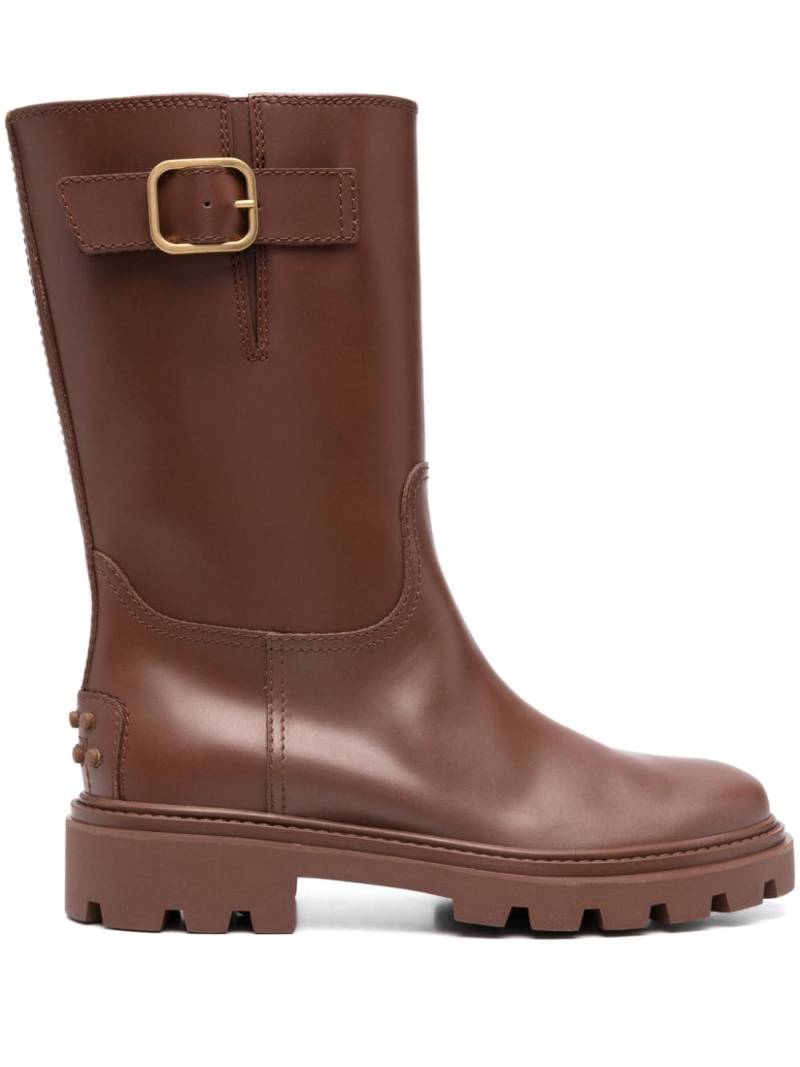 Tod's buckle-detail leather boots - Brown von Tod's