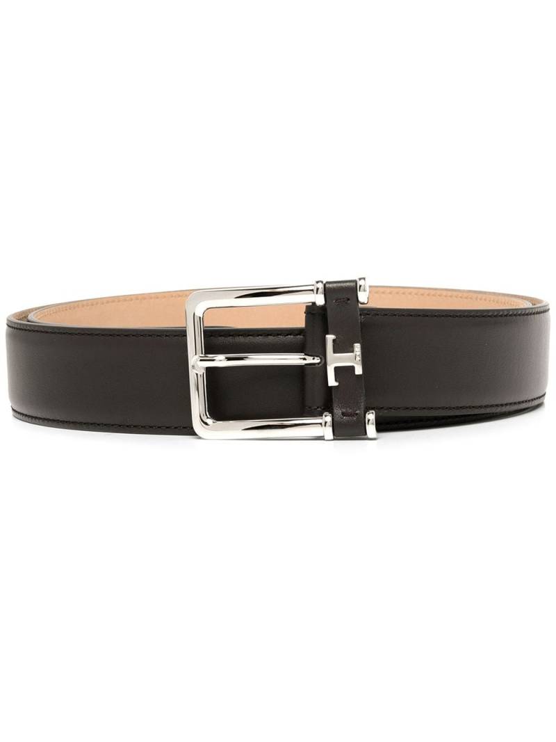 Tod's buckled leather belt - Black von Tod's