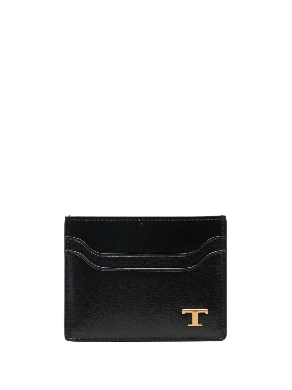 Tod's calf leather card holder - Black von Tod's